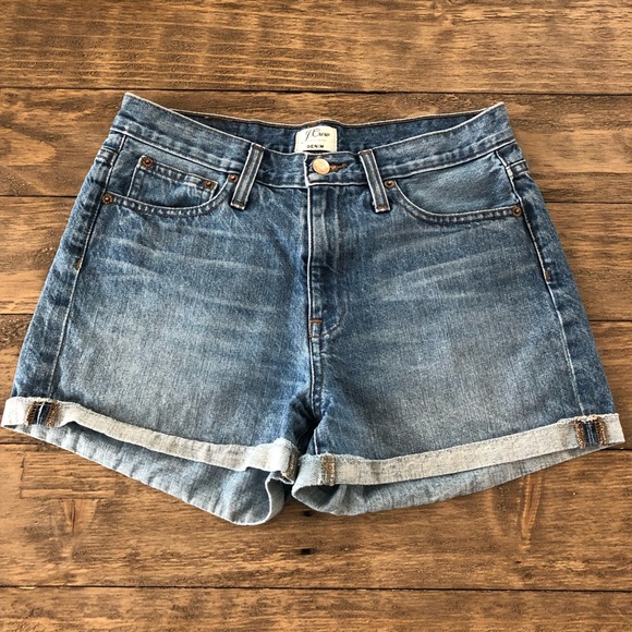 J. Crew Pants - J Crew High Rise Broken In Boyfriend Jean Shorts